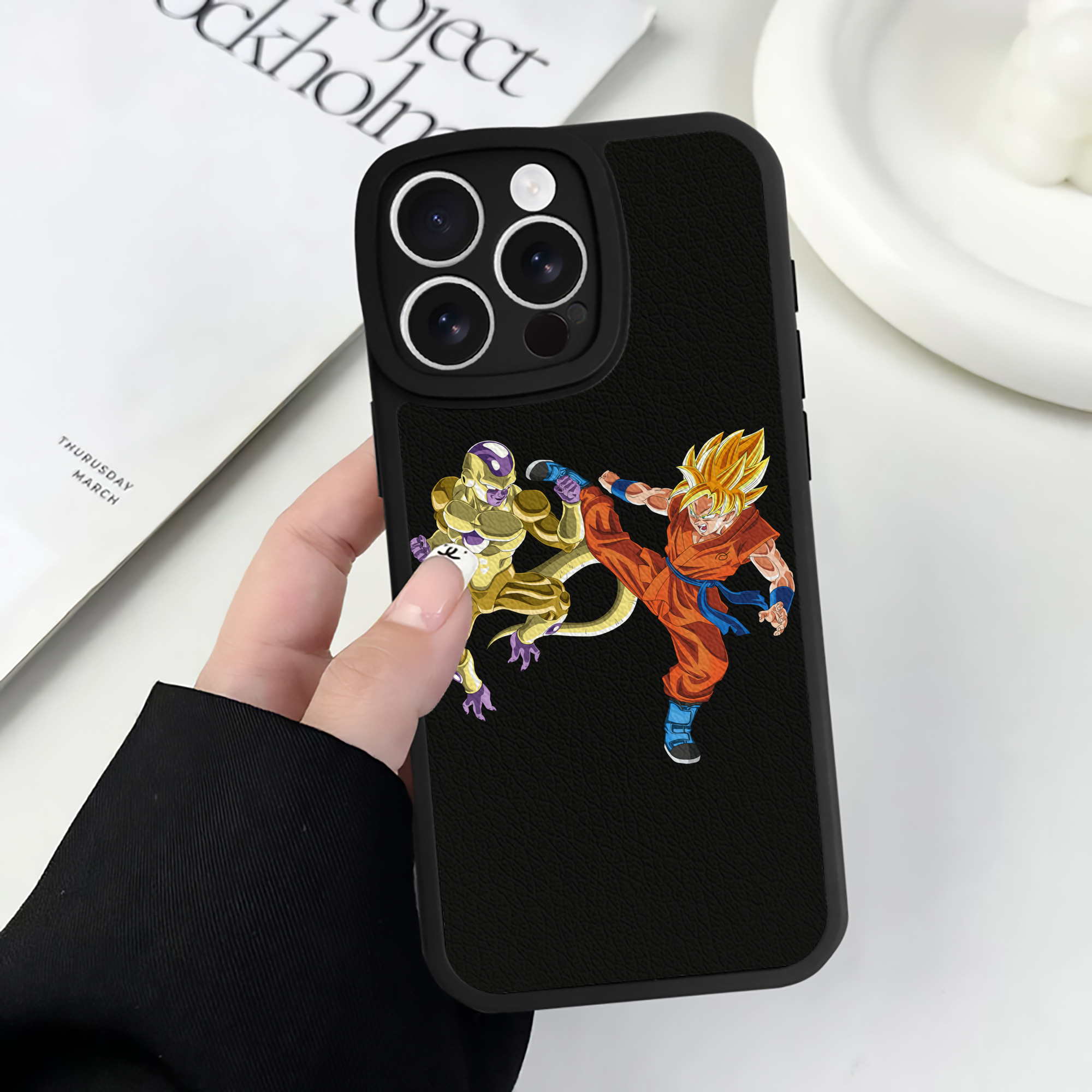 （画像用） ドラゴンボール DRAGON BALL 【iPhone 16シリーズ対応】シリコンスマホケース（レザー調） 材質：シリコン